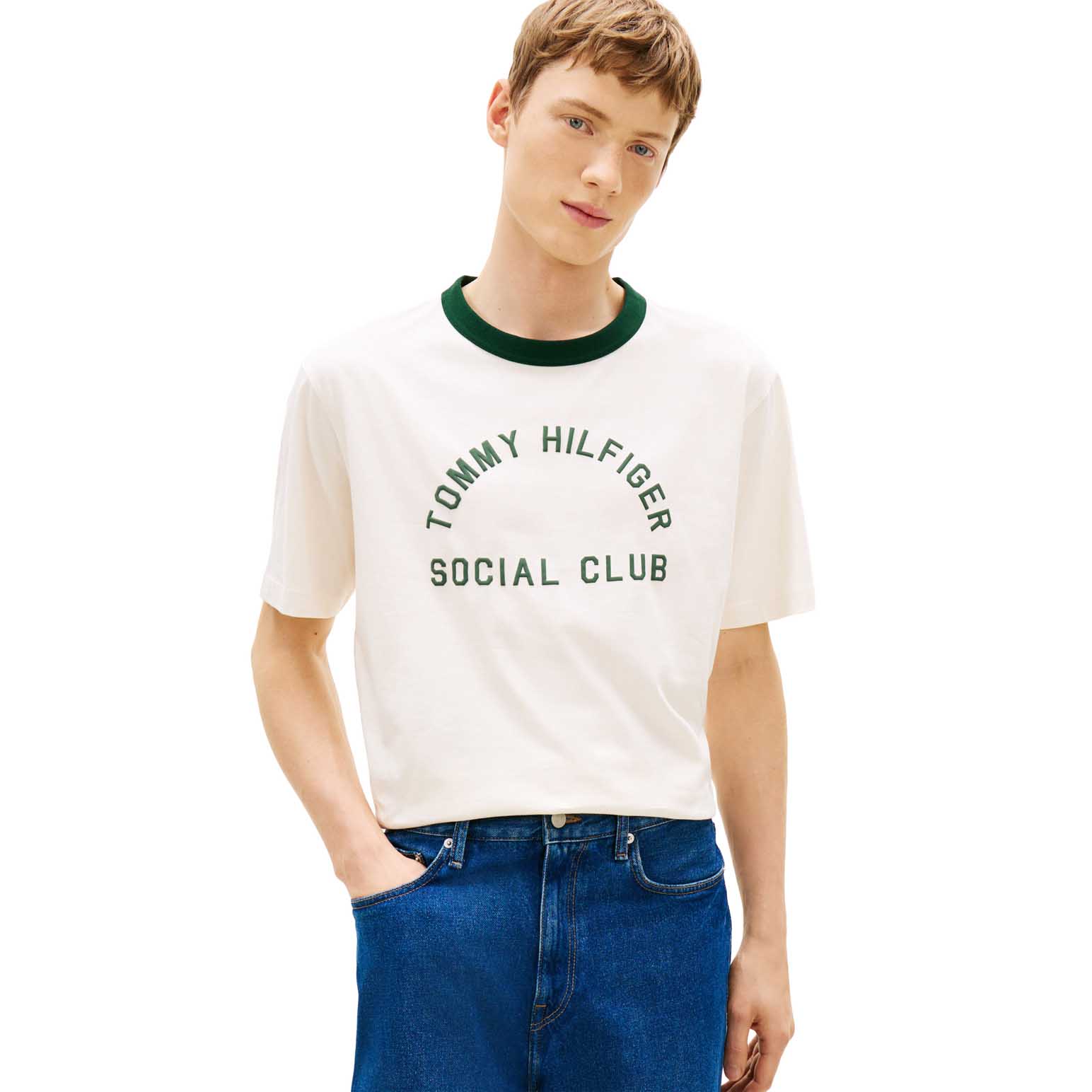 Tommy Hilfiger Contrast Crew Neck Relaxed Jersey T-Shirt